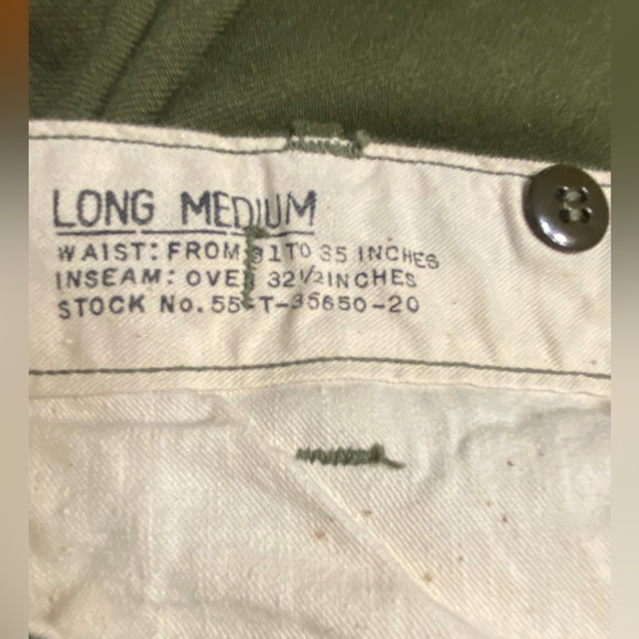 Military style 100% wool pants.  Size long/medium. Adjustable‎ waist - Picture 3 of 11